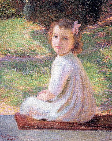 Perry, Lilla Calbot Girl with a Pink Bow